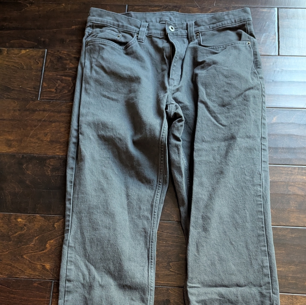 Eddie Bauer Mountain Flex Canvas Mens  32 x 32 Gray Canvas Outdoor Work